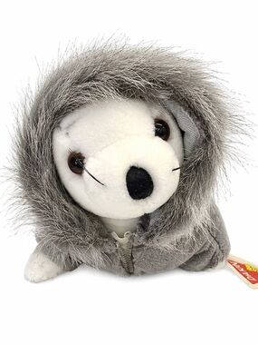 Dakin Arty Seal Plush w/ Winter Coat Hood NWT Vintage Stuffed Animal